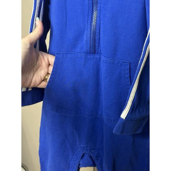 ADIDAS Baby Royal Blue One Piece Track Suit Coveralls Size 24 Month 100% Cotton - Picture 3 of 9